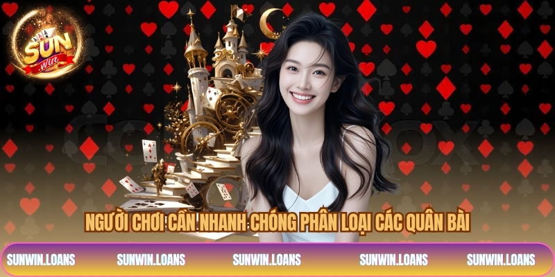 Người chơi cần nhanh chóng phân loại các quân bài